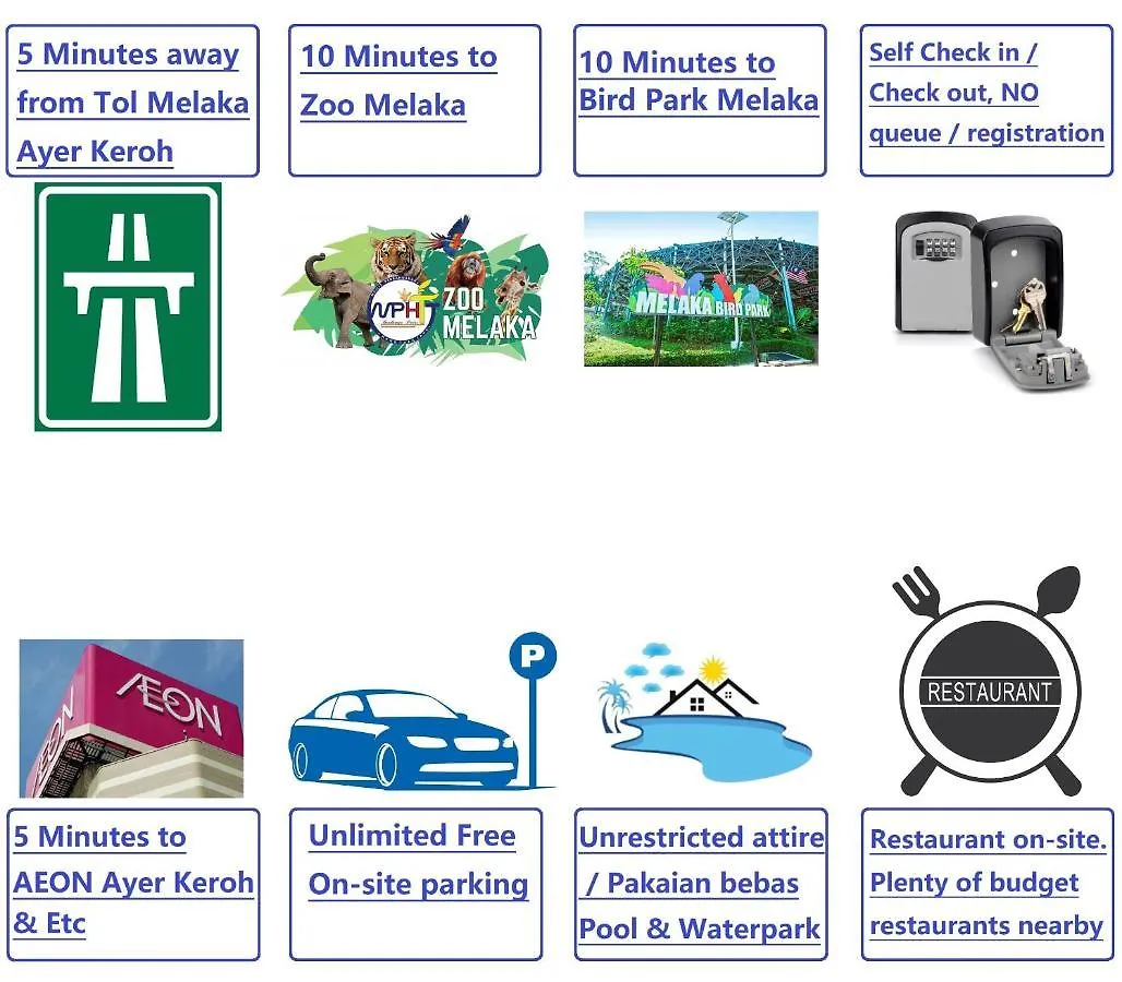 Homestay At Melaka # Free Wifi # Water Themepark Tickets Malaysia